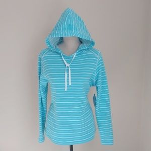 New! Columbia PFG Striped Pullover Hoodie with Drawstring